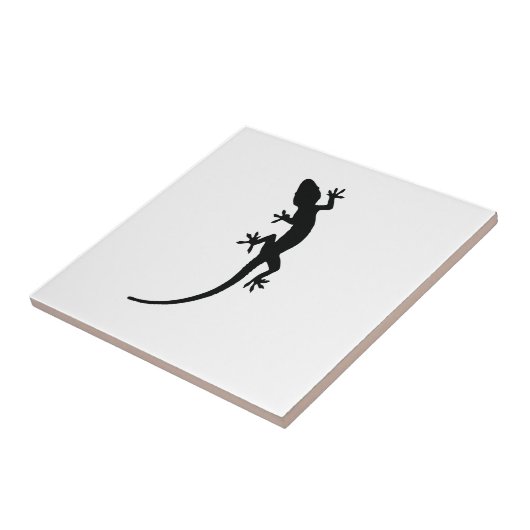 Eidechsen-Silhouette Fliese (Seite)