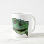 Eidechsen-Tasse Grün-mit Haube Kaffeetasse (VorderseiteRechts)