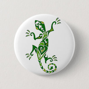 Eidechsen-Tätowierung Button