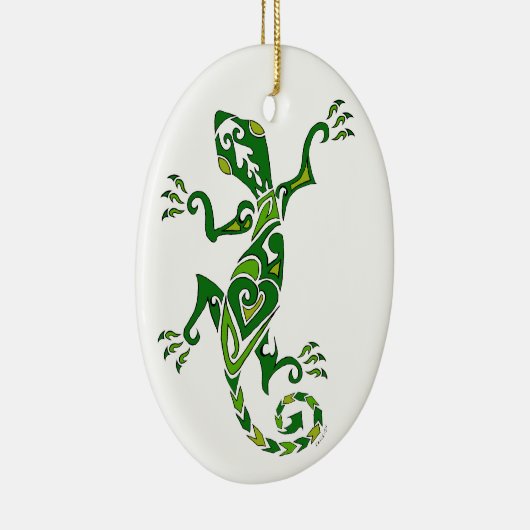 Eidechsen-Tätowierung Keramikornament (Rechts)