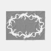 Eidechsen-umfassende coole fleecedecke (Vorderseite (Horizontal))