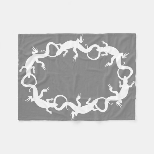 Eidechsen-umfassende coole fleecedecke (Vorderseite (Horizontal))