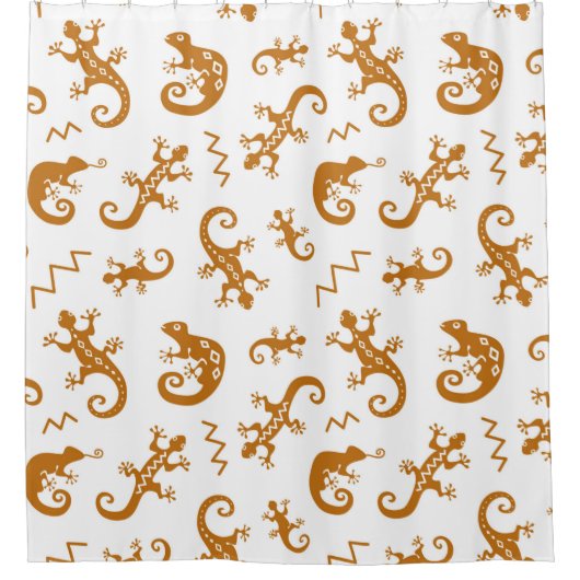 Eidechsen und Chamäleons nahtlos Duschvorhang (Vorderseite)