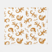 Eidechsen und Chamäleons nahtlos Fleecedecke (Vorderseite (Horizontal))