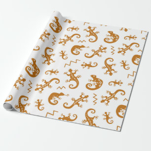 Eidechsen und Chamäleons nahtlos Geschenkpapier