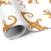 Eidechsen und Chamäleons nahtlos Geschenkpapier (Rolleneckpunkt)