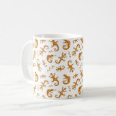 Eidechsen und Chamäleons nahtlos Kaffeetasse (Vorderseite Links)