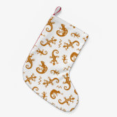 Eidechsen und Chamäleons nahtlos Kleiner Weihnachtsstrumpf (Vorderansicht (hängend))