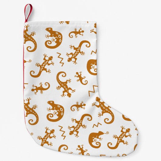 Eidechsen und Chamäleons nahtlos Kleiner Weihnachtsstrumpf (Vorderseite)
