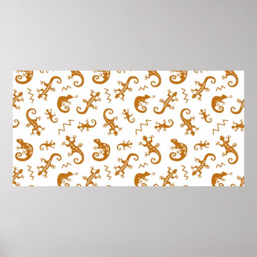 Eidechsen und Chamäleons nahtlos Poster (Vorne)