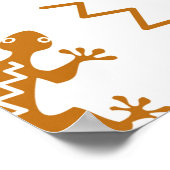 Eidechsen und Chamäleons nahtlos Poster (Ecke)