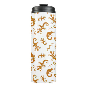 Eidechsen und Chamäleons nahtlos Thermosbecher