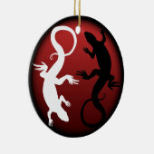 Eidechsen-Verzierungs-personalisierte Keramikornament (Rechts)