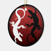 Eidechsen-Verzierungs-personalisierte Keramikornament (Links)