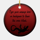 Eidechsen-Verzierungs-personalisierte Keramikornament (Hinten)