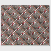 Eidechsen-Weihnachtsmann-Hut Geschenkpapier (Flach)