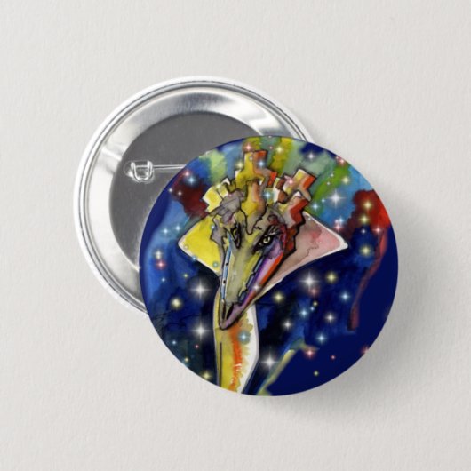 Eidechsen-Zauberer Button (Vorne & Hinten)