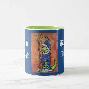 Eidechsen-Zauberer-Tasse Zweifarbige Tasse