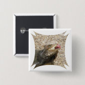 Eidechsen-Zunge-Quadrat-Button Button (Vorne & Hinten)