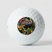 Eidechsenblätter & Farbe Golfball (Vorderseite)