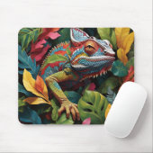 Eidechsenblätter & Farbe Mousepad (Mit Mouse)