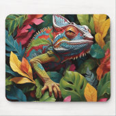 Eidechsenblätter & Farbe Mousepad (Vorne)