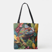Eidechsenblätter & Farbe Tasche (Rückseite)