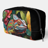 Eidechsenblätter & Farbe Waschbeutel (Rechte Ecke)