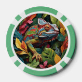 Eidechsenblätter & Farbige Poker Chips (Rückseite)