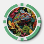 Eidechsenblätter & Farbige Poker Chips (Vorderseite)