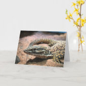 Eidechsengrußkarte (Mitteilung nach innen) Karte (Gelbe Blume)