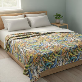 Eidechsenklumpen Fleecedecke