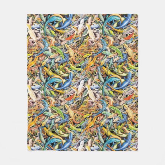 Eidechsenklumpen Fleecedecke (Vorderseite)