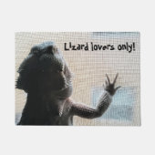 Eidechsenliebhaber nur niedliches bärtiges fußmatte (Vorderseite)