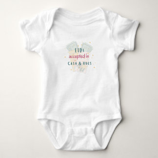 "Eidi akzeptiert in Cash & Hugs" Funny Baby Bodysu Baby Strampler