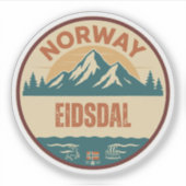 Eidsdal, Norge Norwegen Aufkleber (Vorderseite)