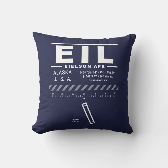 Eielson AFB Luftwaffenstützpunkt EIL Kissen (Vorderseite)