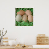 Eier auf dem französischen Markt Poster (Küche)