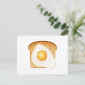 Eier auf Toast Postkarte (Stehend Vorderseite)