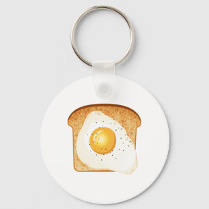 Eier auf Toast Schlüsselanhänger