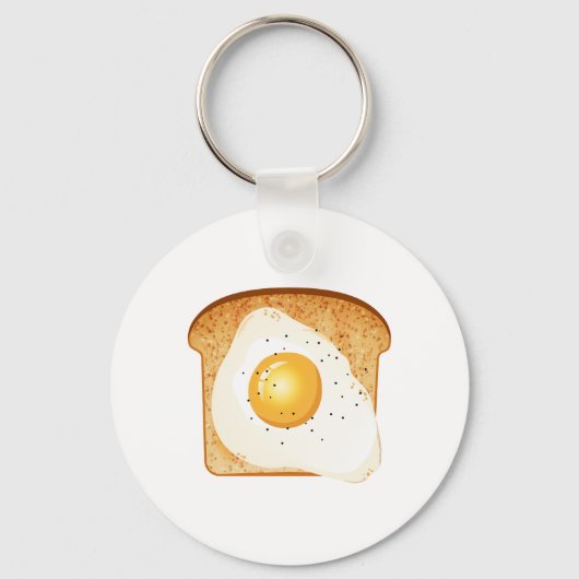 Eier auf Toast Schlüsselanhänger (Vorderseite)