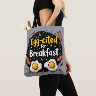 Eier aufregend zum Frühstück Lustiges Foodie Pun D Tasche