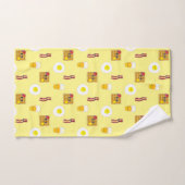 Eier aus niedlichem Cartoon, Bacon, Waffeln und Or Badhandtuch Set (Handtuch)