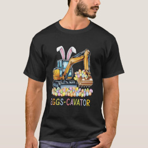 Eier-Ausgrabungs-Oster-Tag Bagger Kleinkind Jungen T-Shirt