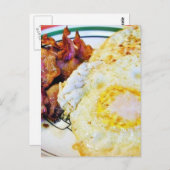 Eier Bacon Frühstück Postkarte (Vorne/Hinten)