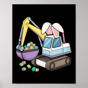 Eier-Bagger Ostersonntag Ostereiersuche Jungen Mäd Poster