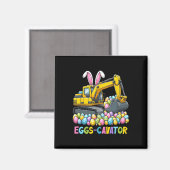 Eier-Bagger Ostertag Bagger Kleinkind Jungen Einfa Magnet (Vorderseite/Rückseite)