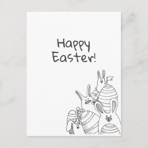 Eier & Bunnies // Frohe Ostern Postkarte