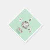 Eier Bunny Wildblume Personalisiert Vintag Ostern Serviette (Ecke)