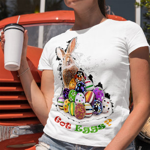 Eier da? Lustige Osterhase-Eier T-Shirt